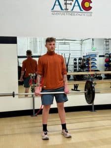 Man performing a fulcrum deadlift at AFAC gym