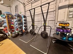 Photo of 2 SkiErg machines at AFAC gym