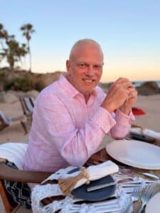 AFAC gym general manager Mike May taking a rest day on the beach