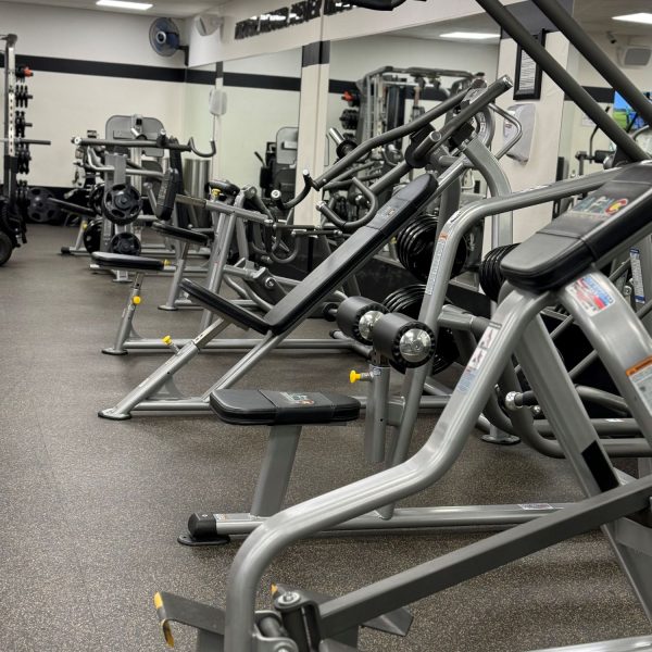 Strength training machines at AFAC gym